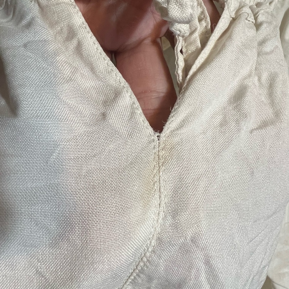 Soft Surroundings Drawstring Neck Long Sleeve Silk Top - Picture 15 of 15